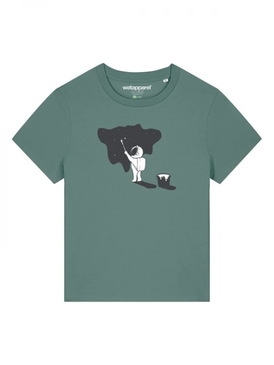Foto van product Watapparel Shirt ' Painting space ' groen / oudroze