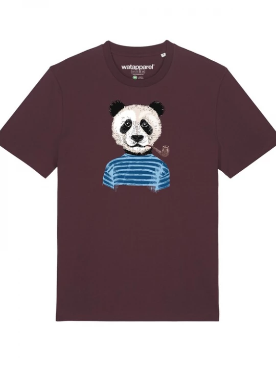 Foto van product Watapparel Shirt 'Panda' gemengde kleuren / donkerrood