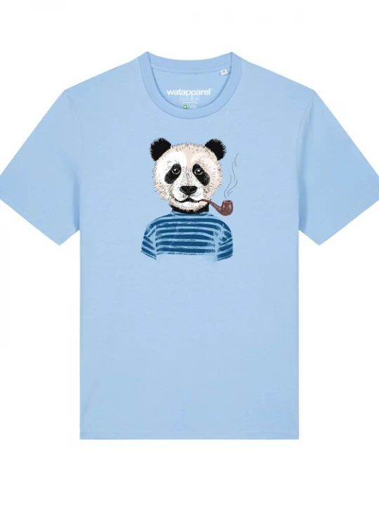 Foto van product Watapparel Shirt 'Panda' lichtblauw / gemengde kleuren
