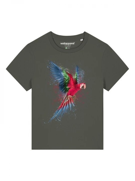 Foto van product Watapparel Shirt 'Papagei' groen / kaki