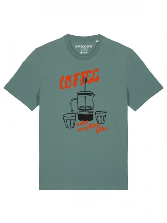 Foto van product Watapparel Shirt pastelgroen / oranje / zwart