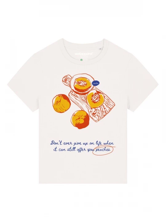 Foto van product Watapparel Shirt 'Peaches' blauw / oranje / rood / wit