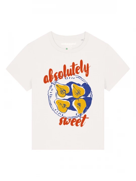 Foto van product Watapparel Shirt 'Pears Absolutely Sweet' blauw / mosterd / oranje / wit