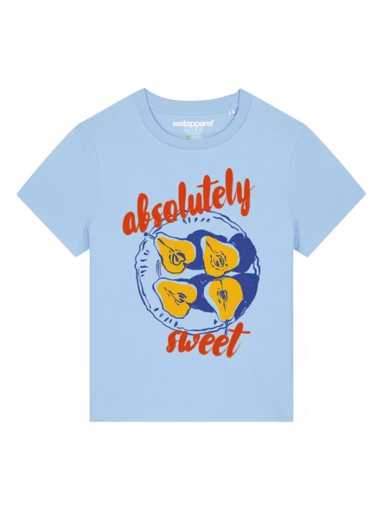 Foto van product Watapparel Shirt 'Pears absolutely sweet' navy / lichtblauw / curry / kreeft
