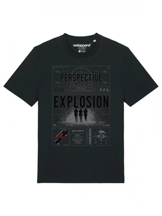 Foto van product Watapparel Shirt 'Perspektive' grijs / zwart