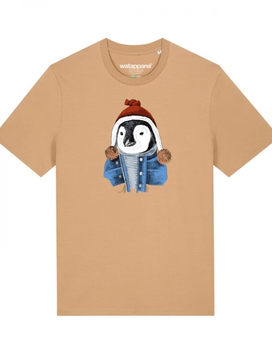 Foto van product Watapparel Shirt ' Pinguin ' beige / gemengde kleuren