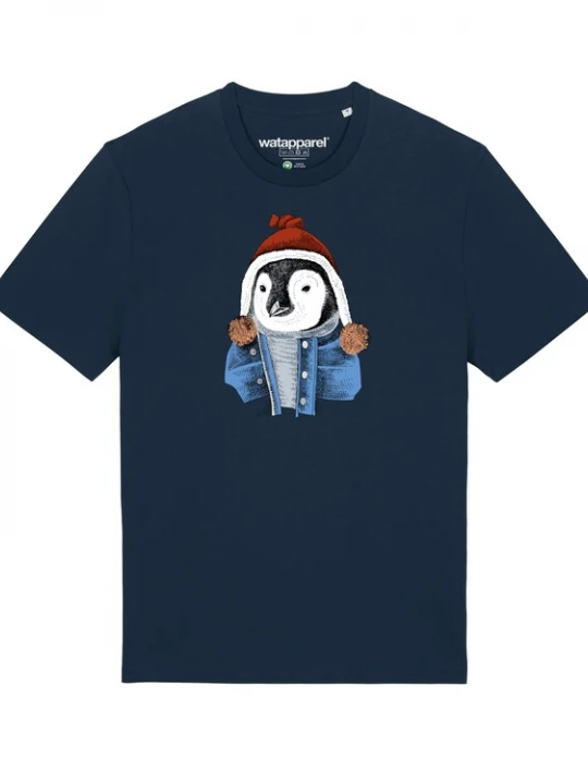 Foto van product Watapparel Shirt ' Pinguin ' donkerblauw / gemengde kleuren