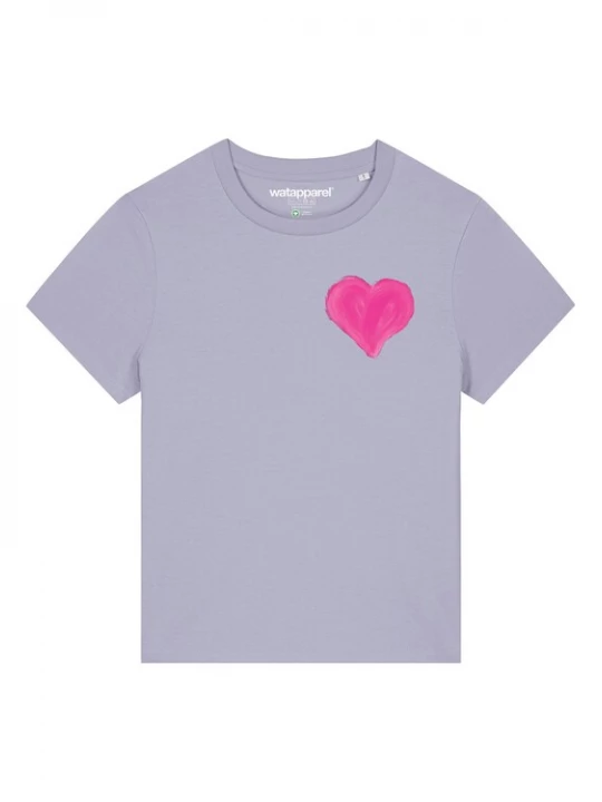 Foto van product Watapparel Shirt ' Pink Heart ' sering / pink