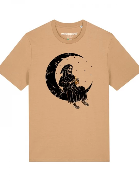 Foto van product Watapparel Shirt 'Pizza for life' beige / zwart