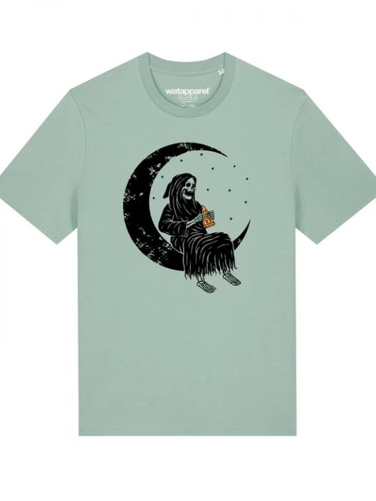 Foto van product Watapparel Shirt ' Pizza for life ' turquoise / gemengde kleuren