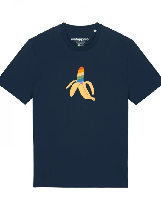 Foto van product Watapparel Shirt 'Rainbow Banana' donkerblauw / gemengde kleuren