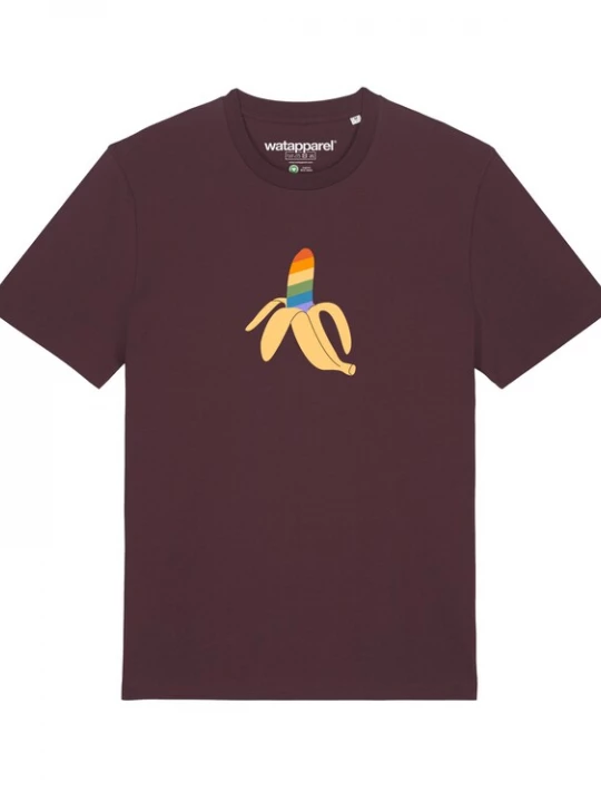 Foto van product Watapparel Shirt 'Rainbow Banana' gemengde kleuren / bordeaux