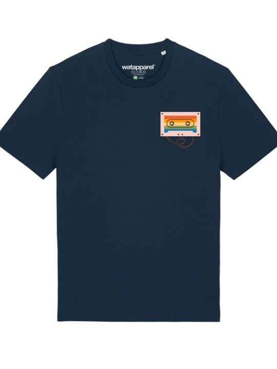 Foto van product Watapparel Shirt 'Rainbow Cassette' donkerblauw / gemengde kleuren