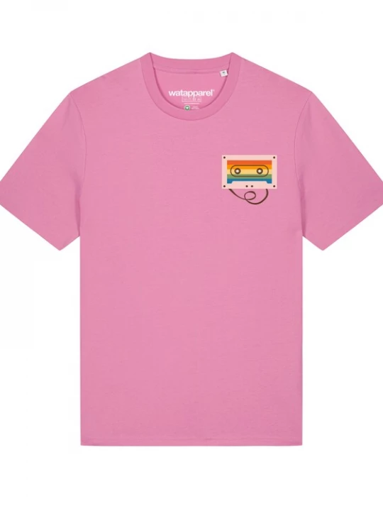 Foto van product Watapparel Shirt ' Rainbow Cassette ' gemengde kleuren / rosa