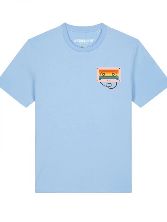 Foto van product Watapparel Shirt 'Rainbow Cassette' lichtblauw / gemengde kleuren