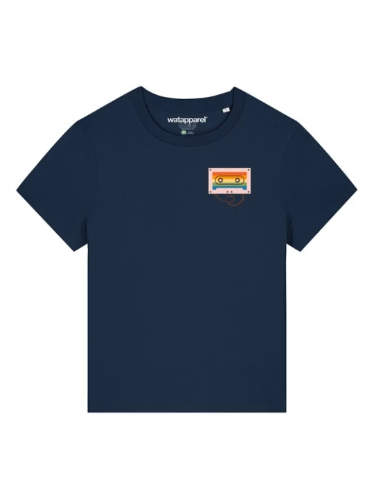 Foto van product Watapparel Shirt ' Rainbow Cassette ' navy / gemengde kleuren