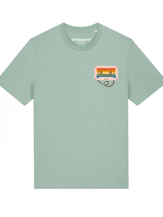 Foto van product Watapparel Shirt 'Rainbow Cassette' pastelgroen / gemengde kleuren