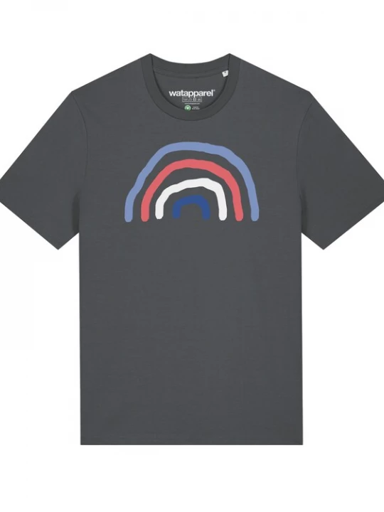 Foto van product Watapparel Shirt ' Regenbogen ' antraciet / gemengde kleuren