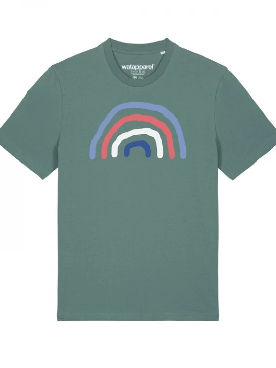 Foto van product Watapparel Shirt 'Regenbogen' blauw / groen / rood / wit
