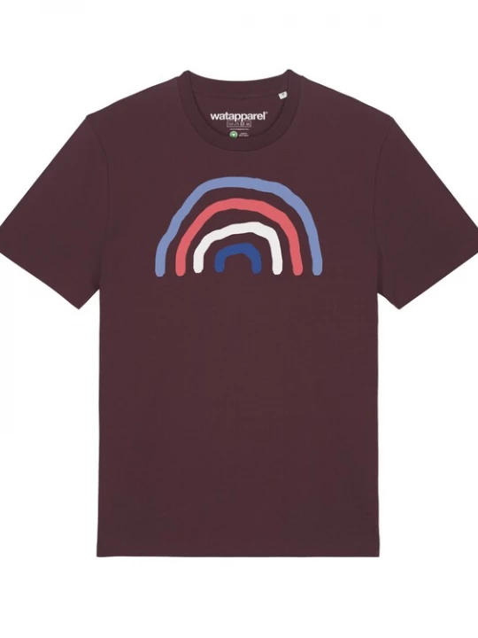 Foto van product Watapparel Shirt 'Regenbogen' blauw / rood / donkerrood / wit
