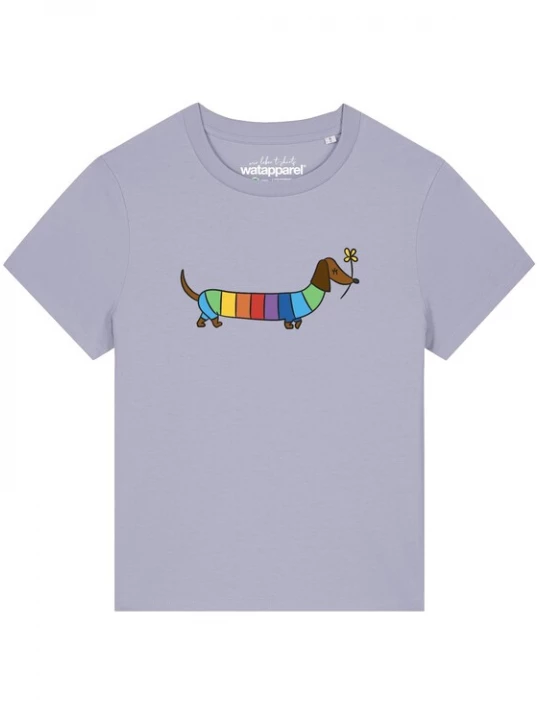 Foto van product Watapparel Shirt 'Regenbogen Dackel' sering / gemengde kleuren