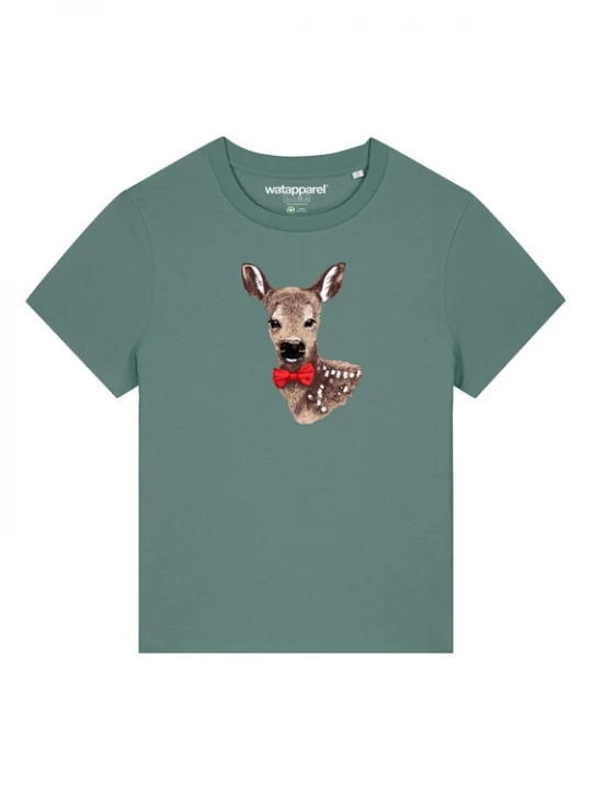 Foto van product Watapparel Shirt 'Rehkitz' bruin / groen / rood