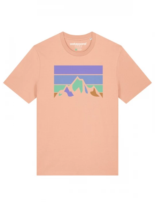 Foto van product Watapparel Shirt 'Retro Landscape' blauw / lichtbruin / groen / lila / rosa