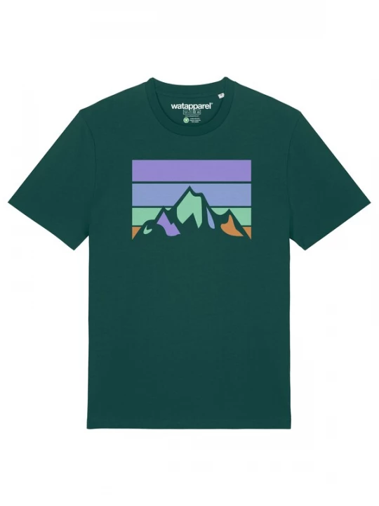 Foto van product Watapparel Shirt 'Retro Landscape' donkergroen / lila / oranje