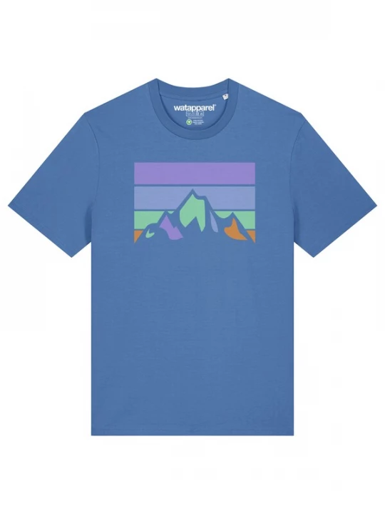 Foto van product Watapparel Shirt 'Retro Landscape' lichtblauw / groen / lila / oranje