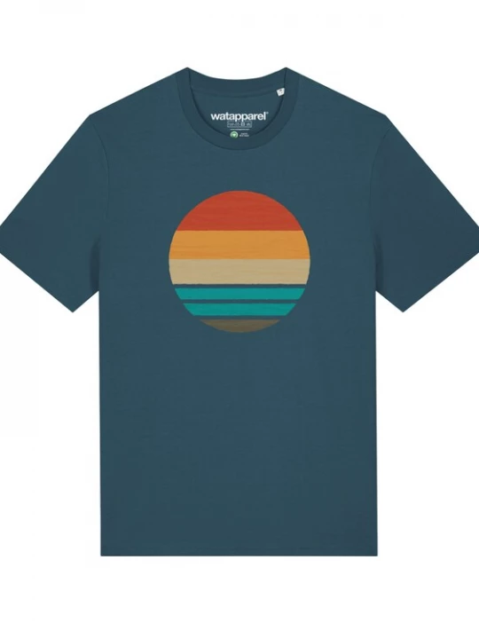 Foto van product Watapparel Shirt 'Retro Sunset Ocean' petrol / gemengde kleuren