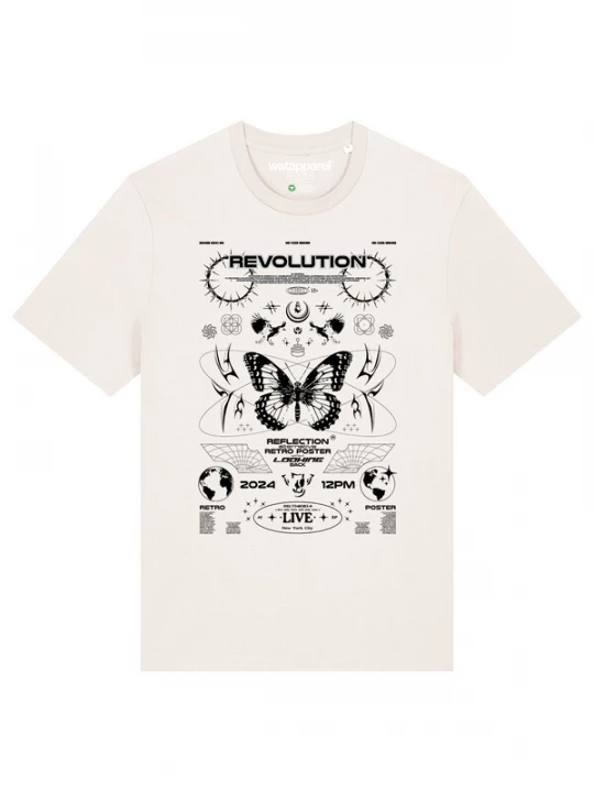 Foto van product Watapparel Shirt 'Revolution' zwart / wit