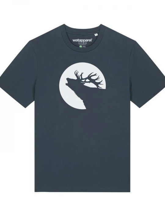 Foto van product Watapparel Shirt 'Röhrender Hirsch' antraciet / wit