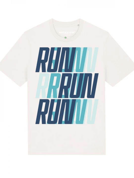 Foto van product Watapparel Shirt ' Run, Run, Run' gemengde kleuren / wit