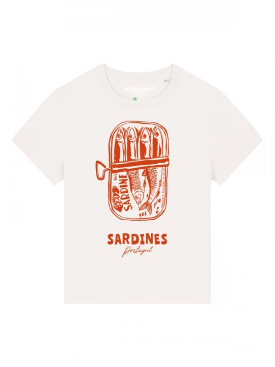 Foto van product Watapparel Shirt 'Sardines Portugal' rood / wit