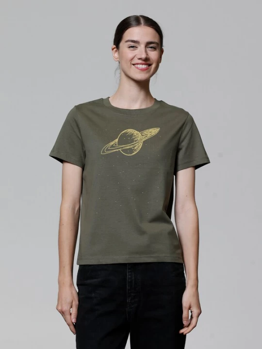 Foto van product Watapparel Shirt 'Saturn' donkergroen