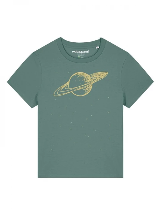 Foto van product Watapparel Shirt ' Saturn ' geel / groen