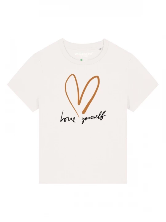 Foto van product Watapparel Shirt 'Self Love' bruin / zwart / wit