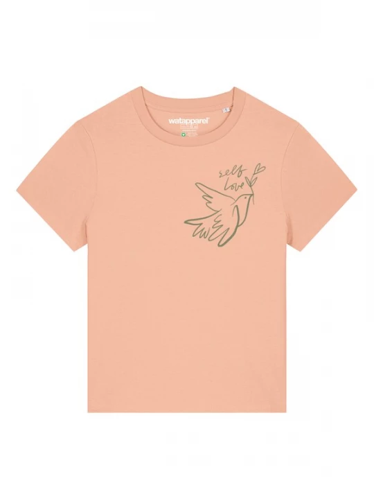 Foto van product Watapparel Shirt 'Self Love' groen / abrikoos