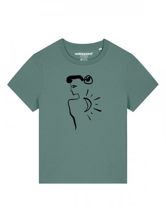 Foto van product Watapparel Shirt 'Self Love' groen / zwart