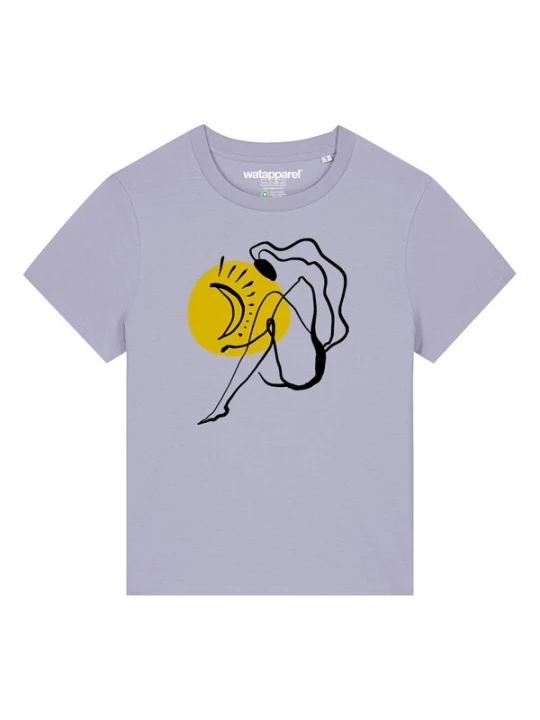 Foto van product Watapparel Shirt 'Self love' mosterd / sering / zwart