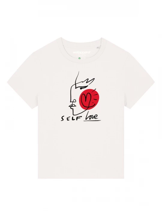 Foto van product Watapparel Shirt 'Self Love' rood / zwart / wit