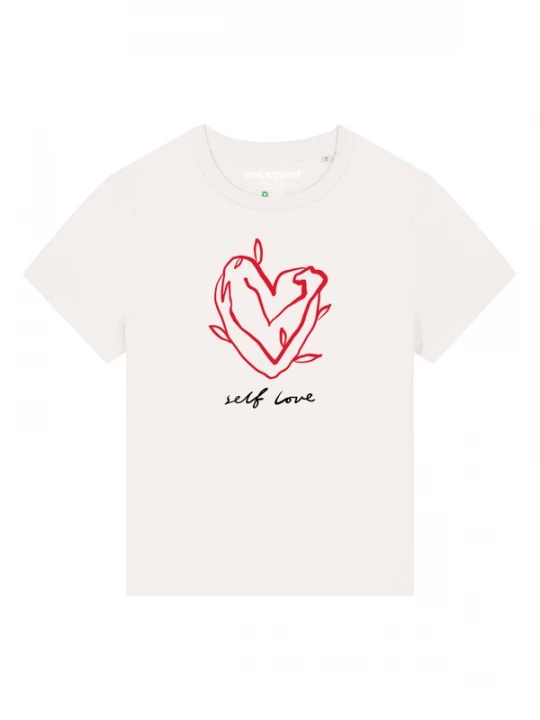 Foto van product Watapparel Shirt 'Self Love' rood / zwart / wit