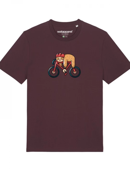 Foto van product Watapparel Shirt ' Sloth ' gemengde kleuren / donkerrood