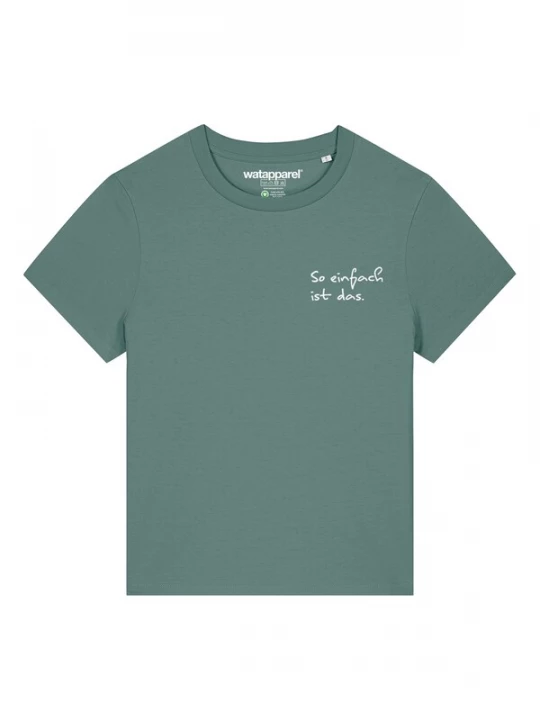 Foto van product Watapparel Shirt 'So Einfach Ist Das' riet / wit