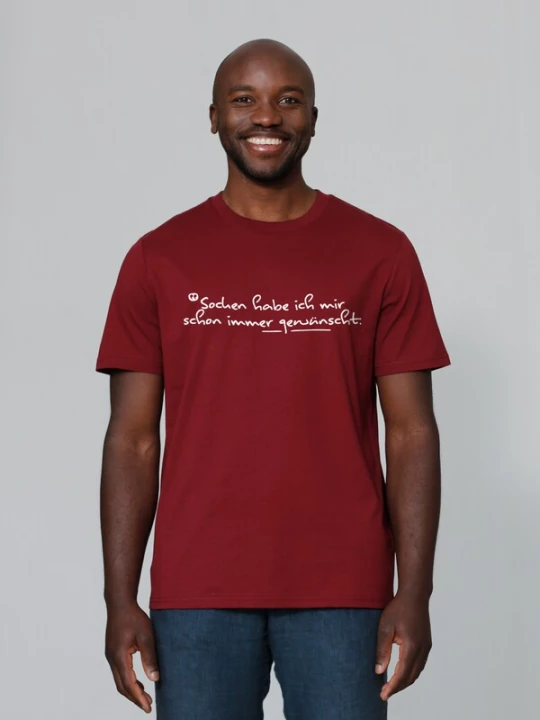 Foto van product Watapparel Shirt 'Socken Habe Ich Mir Schon Immer Gewünscht' bourgogne / wit