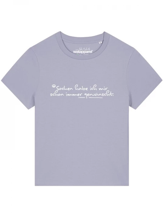 Foto van product Watapparel Shirt 'Socken Habe Ich Mir Schon Immer Gewünscht' sering / wit