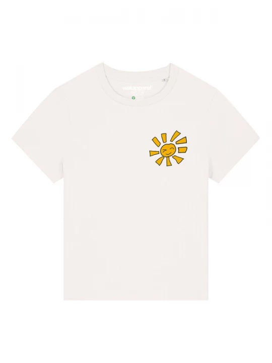 Foto van product Watapparel Shirt 'Sonne, Sommer, Sonnenschein' geel / offwhite
