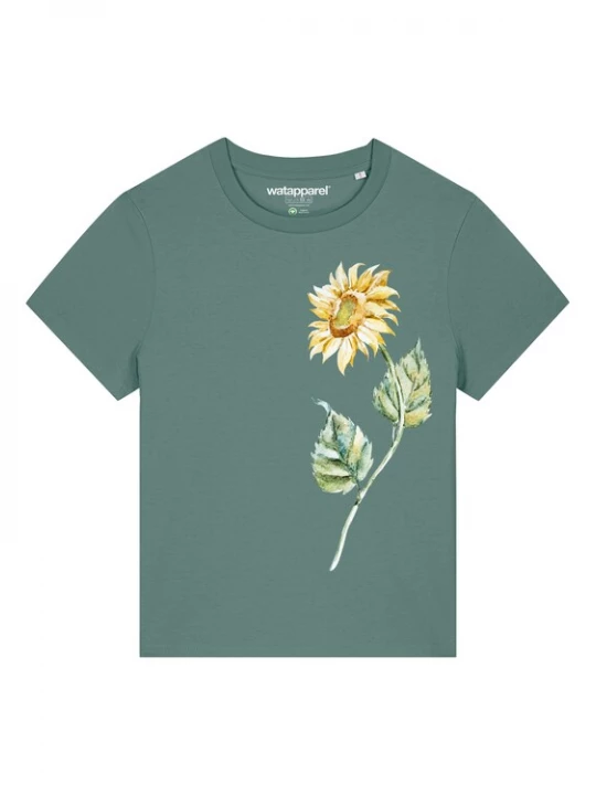 Foto van product Watapparel Shirt 'Sonnenblume' geel / groen