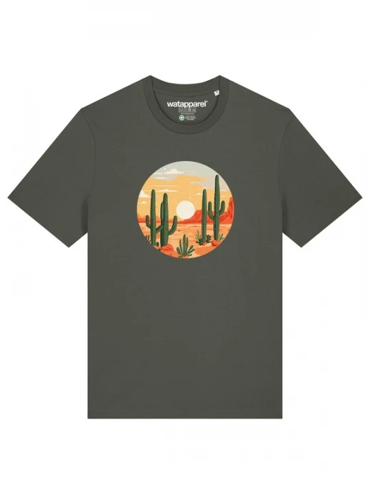 Foto van product Watapparel Shirt 'Sonnenuntergang in der Wüste' geel / kaki / oranje