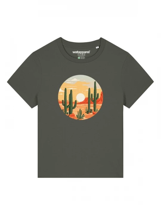 Foto van product Watapparel Shirt 'Sonnenuntergang In Der Wüste' kaki / gemengde kleuren